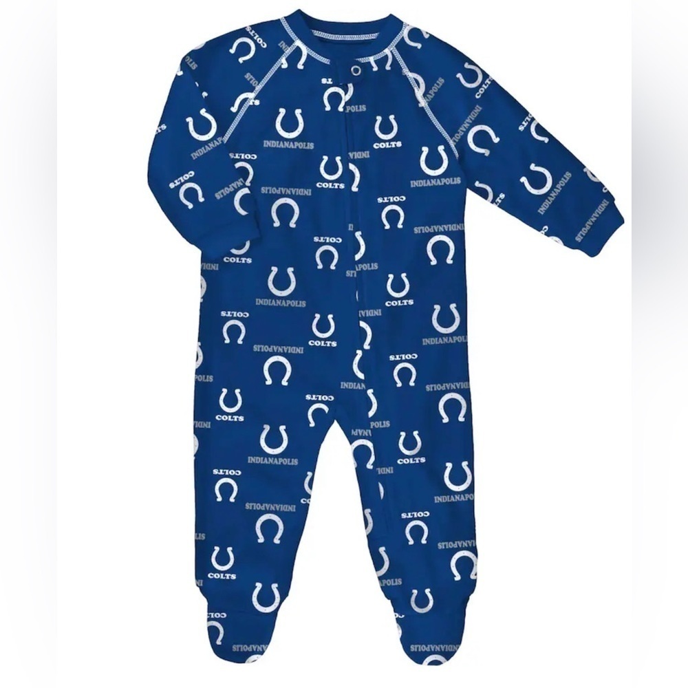 Nfl licensed Indianapolis Colts Infant Raglan Full-Zip Jumper
18 months NWT